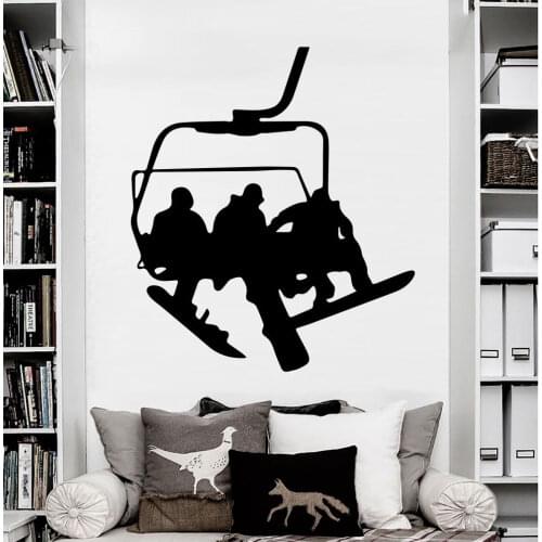 New Style Wall Decals Snowboard Sport Winter Snow Vinyl Sticker Decal Bedroom Sofa Background Art Decor Mural Wallpapers LA685