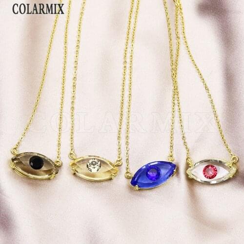 8 Strand Eyes shape charms necklace Fashion jewelry accessories eyes Necklace for women necklace for women New design 51686