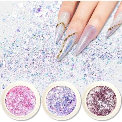 Nail Powder Glitter Crystal Fire Flakes Nail Sequins Shinning Tips Nail Art Pigment Spring Nails Manicure Nail Art Decorations