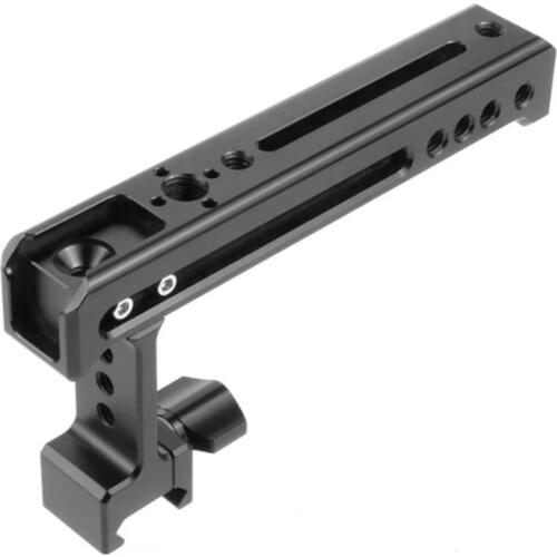 Top Side Cheese Handle Grip Rail Handgrip 1/4 inch Cold Shoe Mount for Balance Adjustable Camera Cage Rig