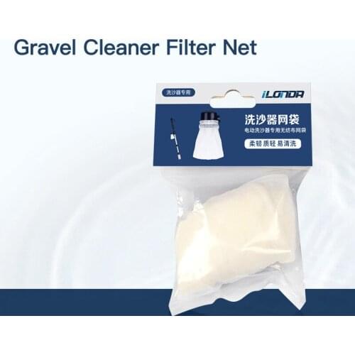 20pcs Easy Clean White Mesh Aquarium Portable Gravel Cleaner Net Bag Fish Tank Water Changer Filter Accessories Reusable Bag