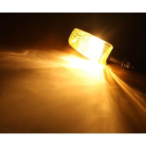 LED Turn Signal Lamp Amber Blinker Bulb Universal Motorbike Indicator Light Motorcycle Flasher 1 Pair DC 12V