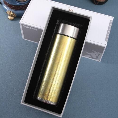 500ML Titanium Water bottle vacuum flask Rare metals health business office straight cup high-end custom gift cup wholesale