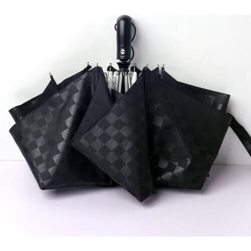 Automatic Wind Resistant Three Folding Umbrella Rain Women High Quality Windproof Men Umbrellas