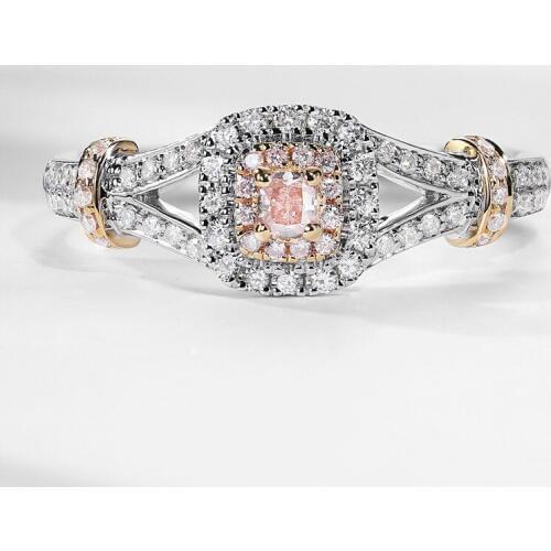 100% Real 925 Sterling Silver Square Ring 5A clear & pink CZ Zirconia Wedding Jewelry brand Engagement Rings for Women Gift