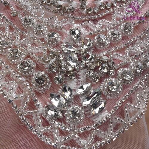 1 piece New fashion silver beads patch for decoration dress/fashion design