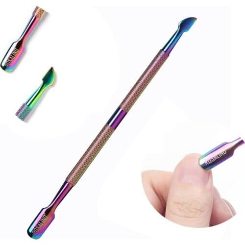 1Pcs Stainless Steel Double Head Cuticle Pusher 2021 Tools For Nails Art Non-Slip Nail Cuticle Remover Accessories For Manicure