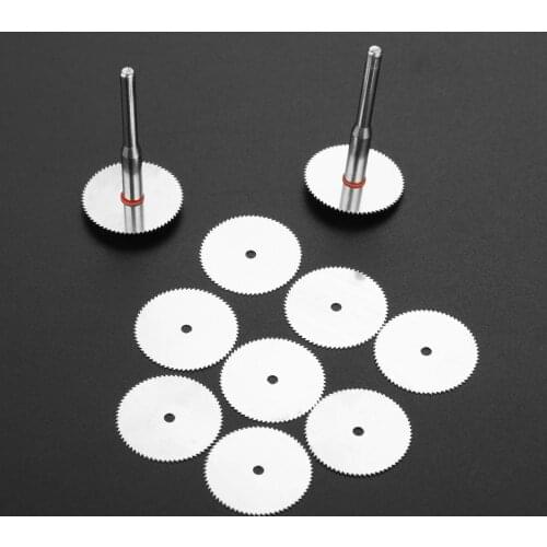 10x Cutting Disc Carpentry Tool Stainless Steel Cut Off Wheel With 2 Mandrels 22mm For Mini Drill Dremel Rotary Tool
