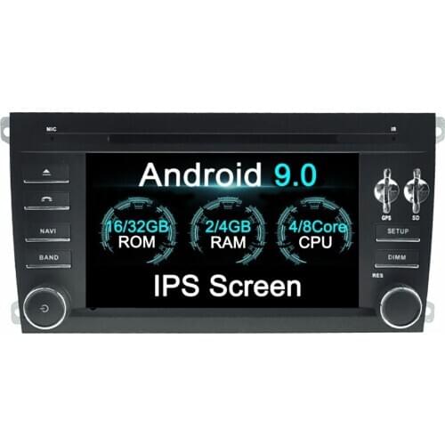 2 Din Android 9.0 Car DVD Multimedia Player GPS Navigation for Porsche Cayenne 2003-2010 Radio fm stereo Head unit IPS 8 CORE