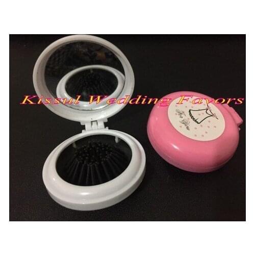 5 Pieces/lot) Bridal Shower Party Favors mirror and brush combination favors for event and party decoration gifts