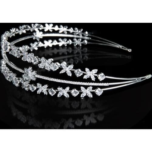 5Pcs Gorgeous Rhinestone Crystal Wedding Headband Bridal Headpieces Hair accessories Bridesmaids Silver Gold Women Jewelry New