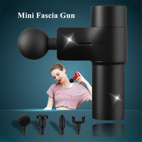 Rechargeable Mini Massage Gun Muscle Relaxation Neck Arm Leg Acid Pain Relief Therapy For Body Slimming Shaping Fascia Gun 7.4V