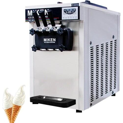 High Power Soft Ice Cream Machine Desktop Mini Stainless Steel Ice Cream Freezer With English operating system Ice Cream Machine
