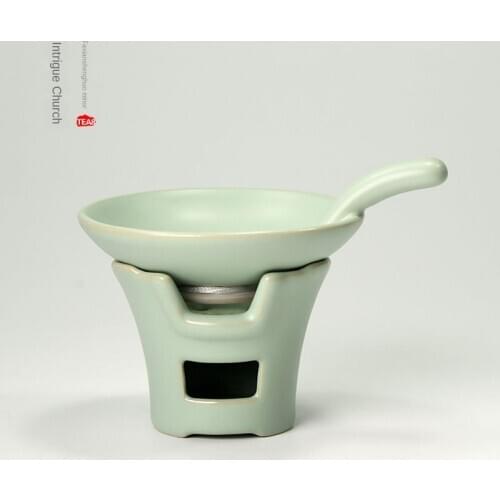 Azure Ru Ware Tea Funnel Genuine Crack Ru Ceramic Tea Strainer Filter Tea Residue Funnel Porcelain Kung Fu Tea Set Tea Filter