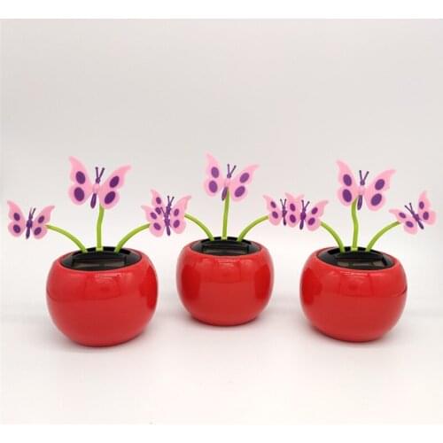 Decoration Gift Solar Powered Dancing Flower Dancer Toy Car Decoration for Car Dashboard Office Desk Ornaments