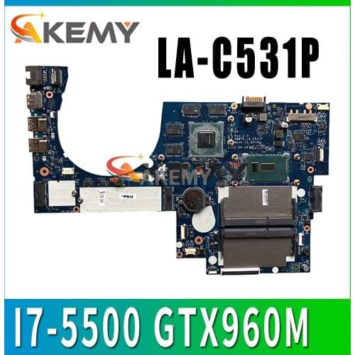 Free shipping 813682-001 813682-501 813682-601 For HP 17T-N M7-N series laptop motherboard I7-5500 CPU LA-C531P