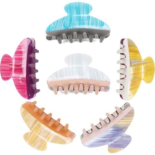 Big Claw Hair Clip,Trendy Hair Accessory for Women Girls Cellulose Acetate Hair Ornament Jewelry Tiara for Wear Daily Wedding