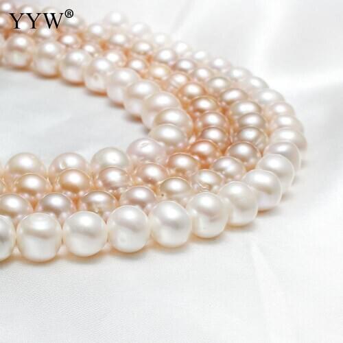 10-11mm Natural Pearls Beads Freshwater Pearl Bead Baroque Loose pearl For DIY Craft Bracelet Necklace Jewelry Making 16" strand