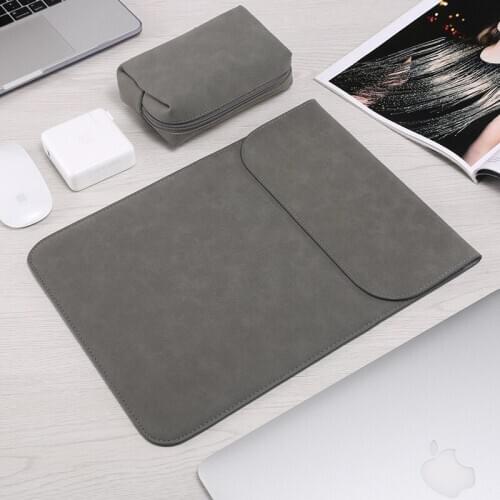 Leather Matte Laptop Sleeve Bag For Macbook Air 13 11 12 2019 New Pro 16 13 15 Touch Bar Notebook Case For Apple ipad 9.7 inch