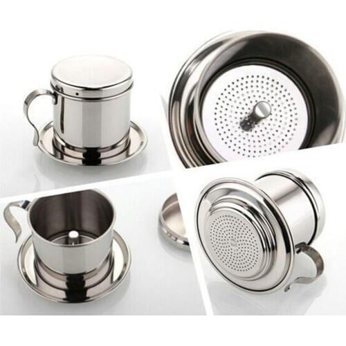 Portable Stainless Steel Vietnam Coffee Dripper Filter Coffee Maker High Quality Drip Coffee Filter Pot Filters Tools
