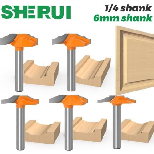 1pc 1/4"6mm shank Woodworking Door Frame Lace Knife Door Engraving Profiled Lace Cabinet Engraving Knife Imported Milling Cutter