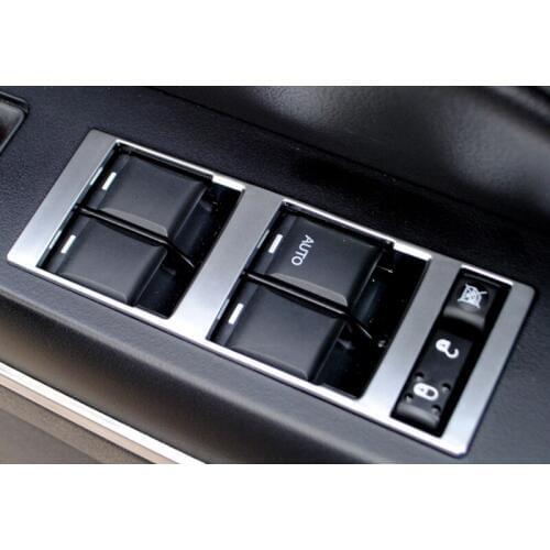 Chromed ABS Plastic Interior 4PCS Door Window Holder Switch Trim For Jeep Compass 2011 2012 2013 2014 2015