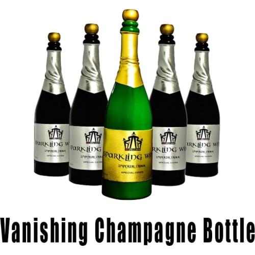 Vanishing Champagne Bottle (Black/Green Available) Can Pour Liquid Magician Stage Illusions Magic Tricks Gimmick Props Mentalism