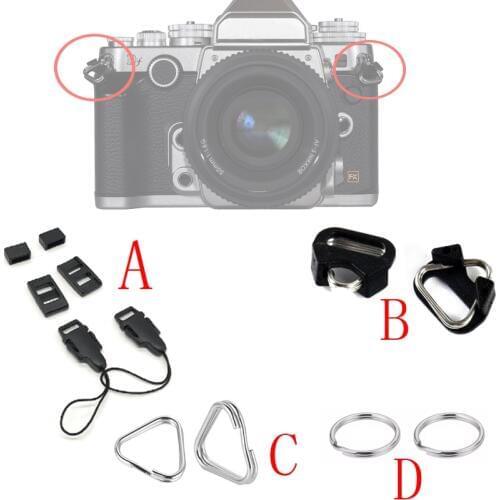Camera Rings Hook Replacement Alloy Split Ring Triangle for Canon Nikon Camera Shoulder Strap lanyard