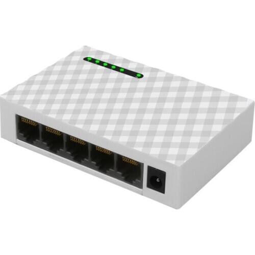 5-Port Desktop 1000 Mbps Network Switch Gigabit Fast RJ45 Ethernet Network Switcher LAN Switching Hub Adapter-EU Plug