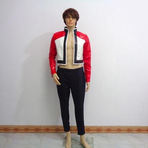 King of Fighters KOF Rock Howard Faux Leather Cosplay Costume Halloween Uniform Outfit Customize Any Size
