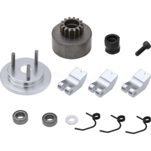 Bell Gear Flywheel+14T Clutch Shoe+Spring+Bearing Assembly Sets 83013 Alloy For Redcat Himoto HSP 1:8 Nitro Car Engine Parts