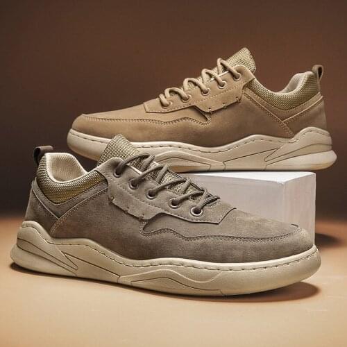 Hot Sale Men Shoes fashion Leather Loafers Breathable Autumn lace up comfortable Casual Shoes Outdoor Men Sneakers shoes