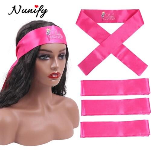 Nunify Edges Scarf To Lay Edges Non Slip Satin Edge Laying Scarf For Lace Front Wig 6*100Cm Custom Edge Scraf Wrap Headband