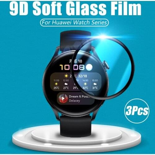 9D Soft Fibre Glass Film For Huawei Watch GT 2 GT 2E GT 2Pro 42MM 46MM For Watch Fit ES Smartwatch For Honor Watch Magic 2 Cover