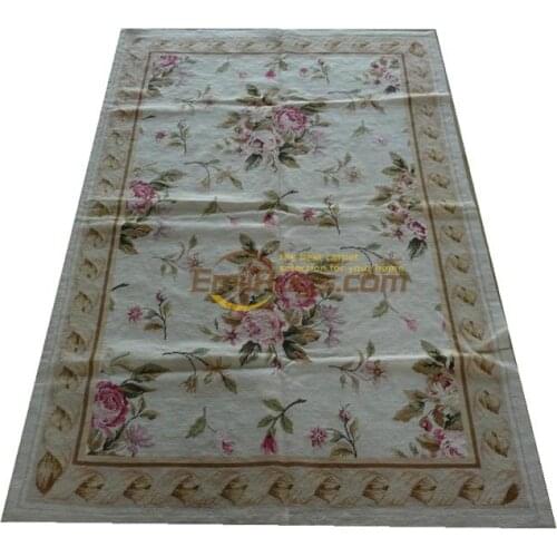 Double Knots Hand-woven Carpet Entirely Handmade Needlepoint Hand-stitched French Style Woollen Carpet Handmade Museum