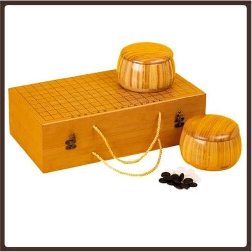 Portable Go Chess Professional High Quality Educational Toys Large Go Chess Board Wood Table Giochi Da Tavolo Wooden Chess Set