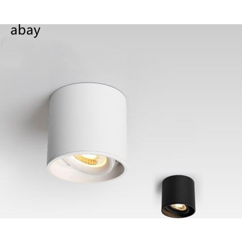 Surface Mount Dimmable Cylinder LED Downlights 7W 9W 10W 15W 18W 20W COB Ceiling Spot Lights AC85~265V Round Lamps Lndoor Light