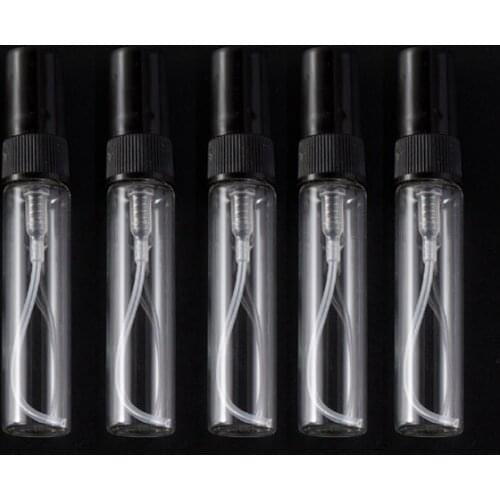 50PCS/Lot 5ML 10ML Empty Glass Bottle Perfume Bottle Spray White Atomizer Travel Cosmetic Container