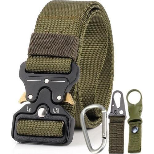 3.8cm Tactical Belt Military Nylon Belts Men Outdoor Training Belt Metal Automatic Buckle High Quality Strap Hunting Accessories