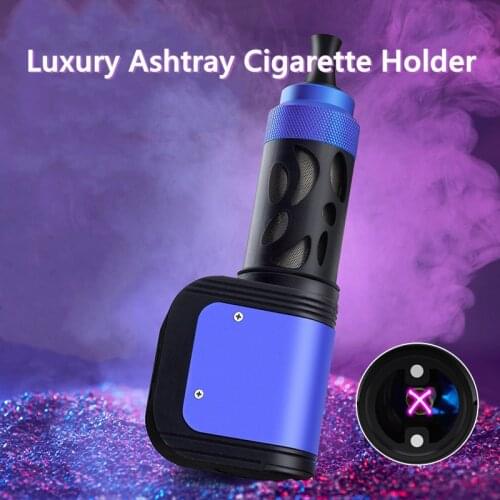 Luxury Ashtray Cigarette Holder Clean Type Pipe Filter Tobacco Smoke Pipe Cigarett Case Smoke Accessori Car Ashtray For Man Gift