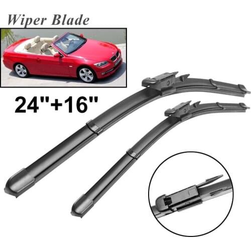 Okowiper RHD & LHD Front Wiper Blades For BMW 3 Series E93 2009 - 2012 Windshield Windscreen Front Window 24"+16"