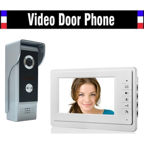 { Special Offer } 7" Monitor Video Doorbell Door Phone Intercom Kit Video Doorphone System Speakerphone IR Night Vision Camera