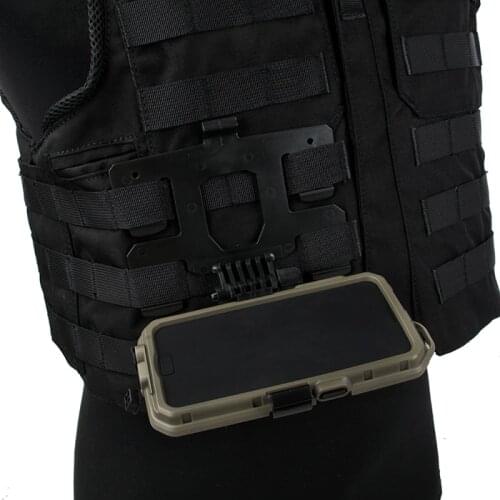 TMC S7 mobile phone shell model mounting bracket for new tactical vest shape TMC3479 black/khaki