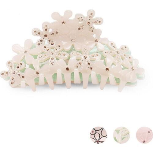 Fashion Jaw Hair Claw - Fashion Hair Accessory for Women Lady Rhinestone Hair Ornament - Hair Jewelry for Thick Hair Wear Daily