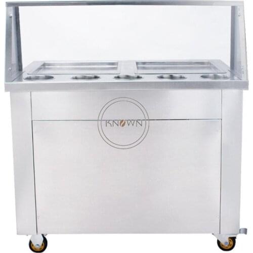 Top quality double pan stainless steel ice cream rolls fried ice cream machine with good price