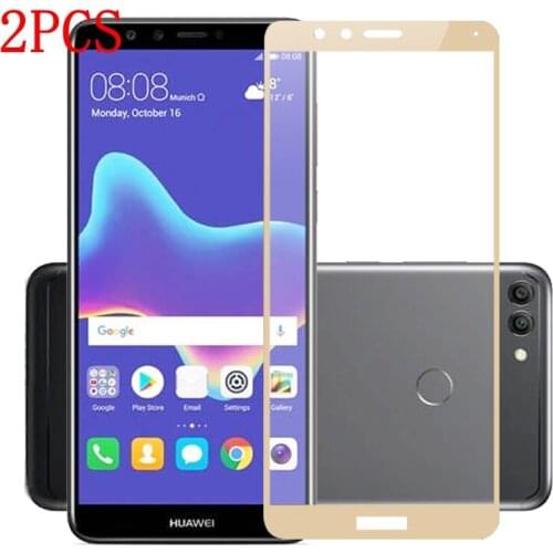 2PCS 3D Tempered Glass For Huawei Y9 2018 Full screen Cover Screen Protector Film For Huawei Y9 2018 FLA-L22