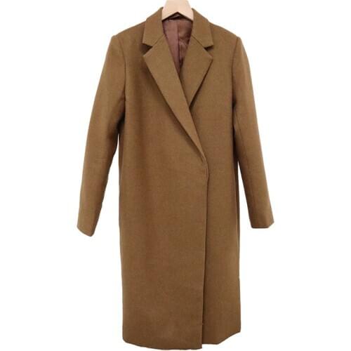 Womens Mid-length Coat Single Button Simple Loose Female Jackets 2020 Autumn and Winter New