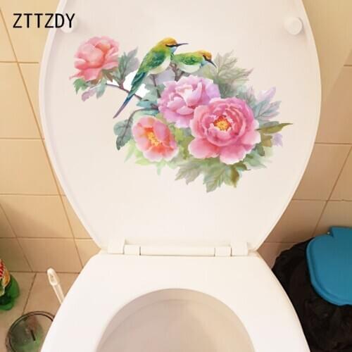 ZTTZDY 27CM×18.5CM Classical Bird Plant Home Living Room Wall Stickers Toilet WC Decoration T2-0825