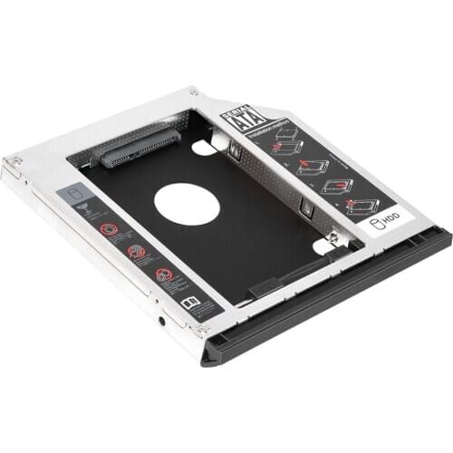 12.7mm 2nd HDD Alumium Caddy SATA to 2.5 Inch SATA Hrad Disk Drive Enclosure for HP 8560W HP8560W-SS