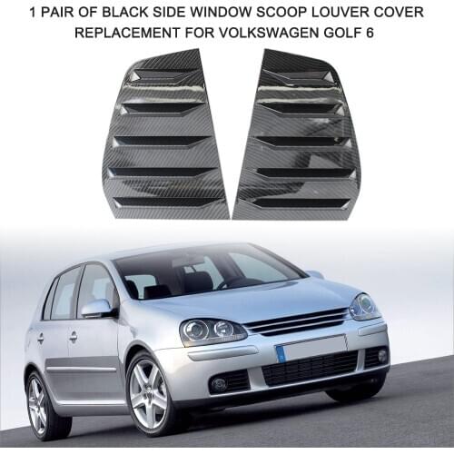 2pcs Black Side Window Scoop Louver Cover for Volkswagen Golf 6 Automobile accessories car styling